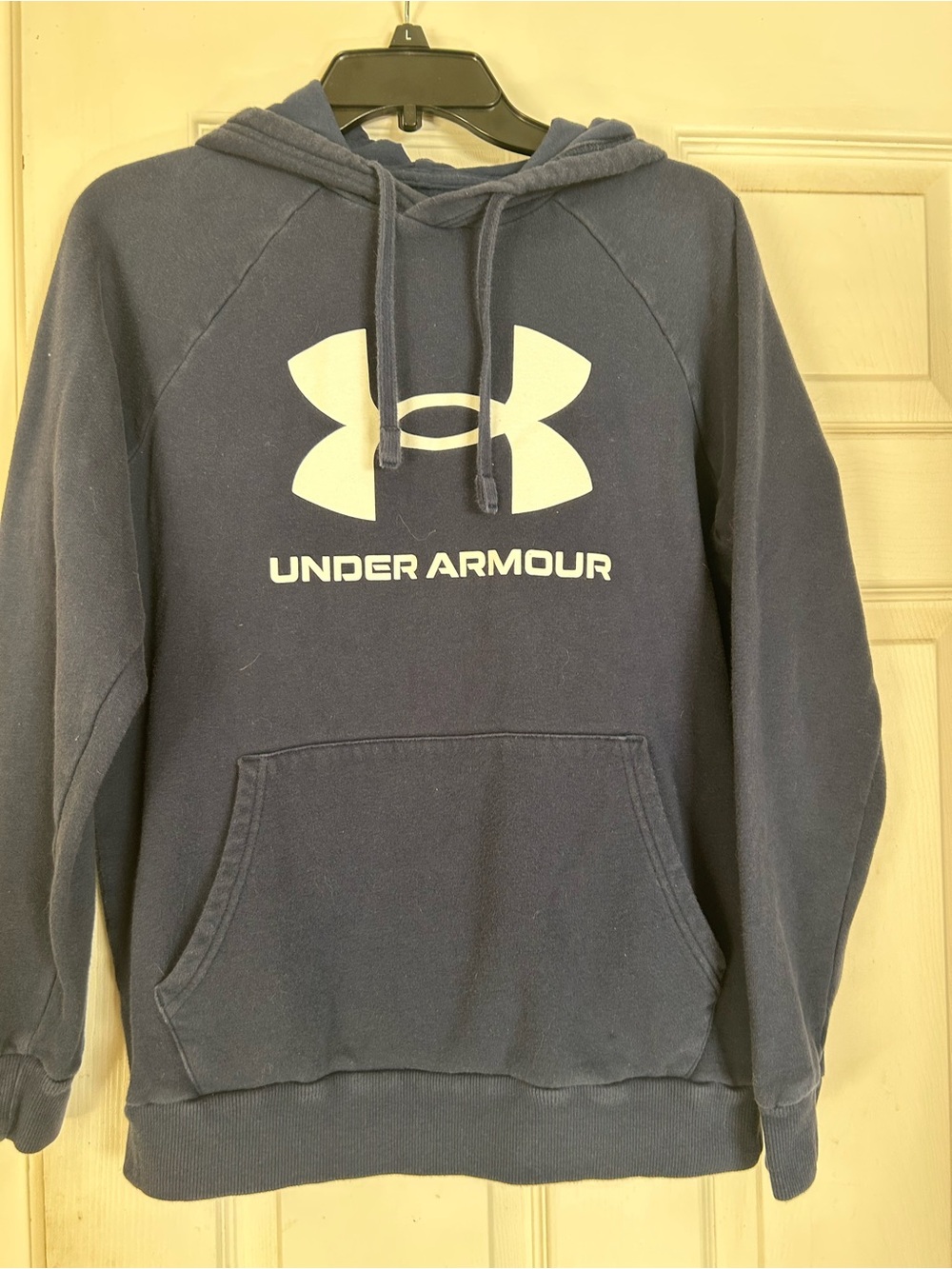 Under Armour Navy Hoodie with White Logo